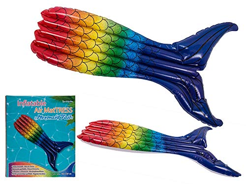 Preisvergleich Produktbild ootb 8X Aufblasbare Luftmatratze - Meerjungfrauenflosse - 182x107cm