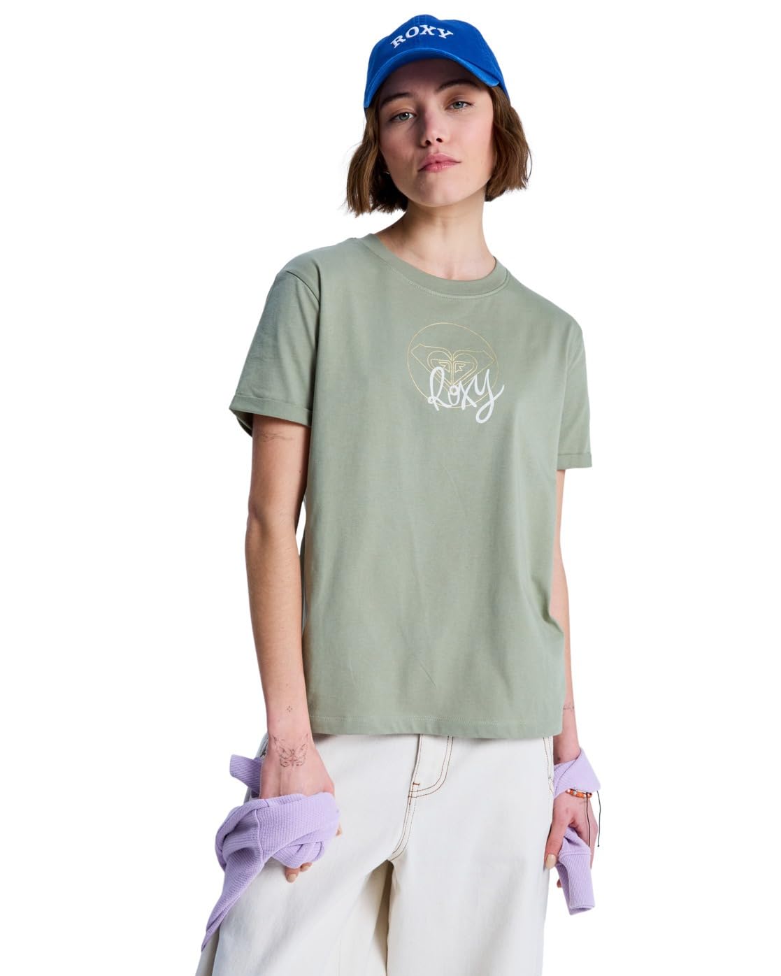 Roxy Short-Sleeved T-Shirt VL OCEANREGULAR Corpo Womens Green