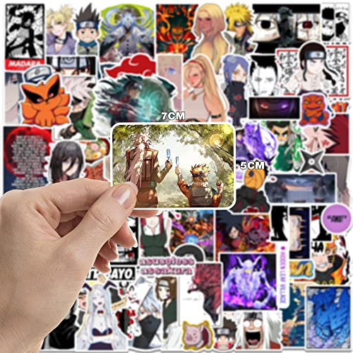 Image of Paper9store Pack of 80+ Naruto Stickers for Laptop, Phone Case, Guitar, Bike, Pc, Scrapbook etc. Waterproof Glossy Laminated Residue Free Anime Stickers