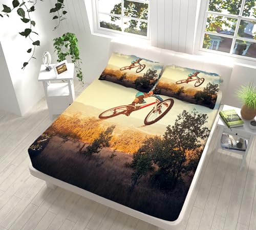 Drap housse moto 180x200 cm en microfibre lavable avec bonnet 30 cm - 3