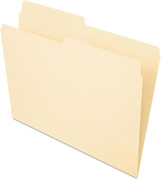 Pendaflex File Folders, Letter Size, Manila, 1/2 Cut, 100/BX 752 1/2, Letter