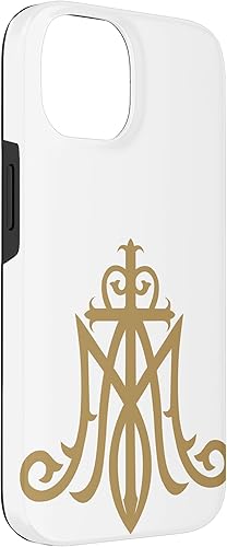 Miniatura 6 de Funda católica con monograma para iPhone 15 Virgin Mary Insignia Ave Maria