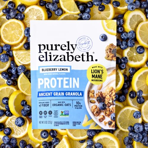 Image of Purely Elizabeth, Protein Granola, Blueberry Lemon, 8oz Bags (3 Pack)