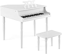 Vista 15 de Costzon Piano Clásico para Niños, Piano de Madera de 30 Teclas con Soporte para Partituras y Asiento, Mini Juguete Musical para Niños, Ideal