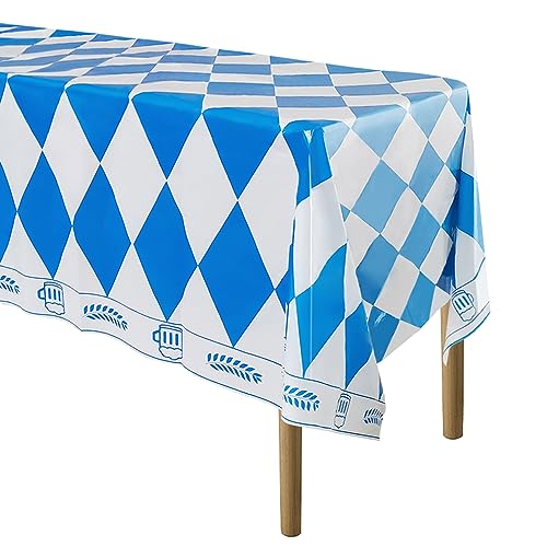 Moitkptt 3 Pcs Oktoberfest Tablecloth - Bavarian Table Decoration