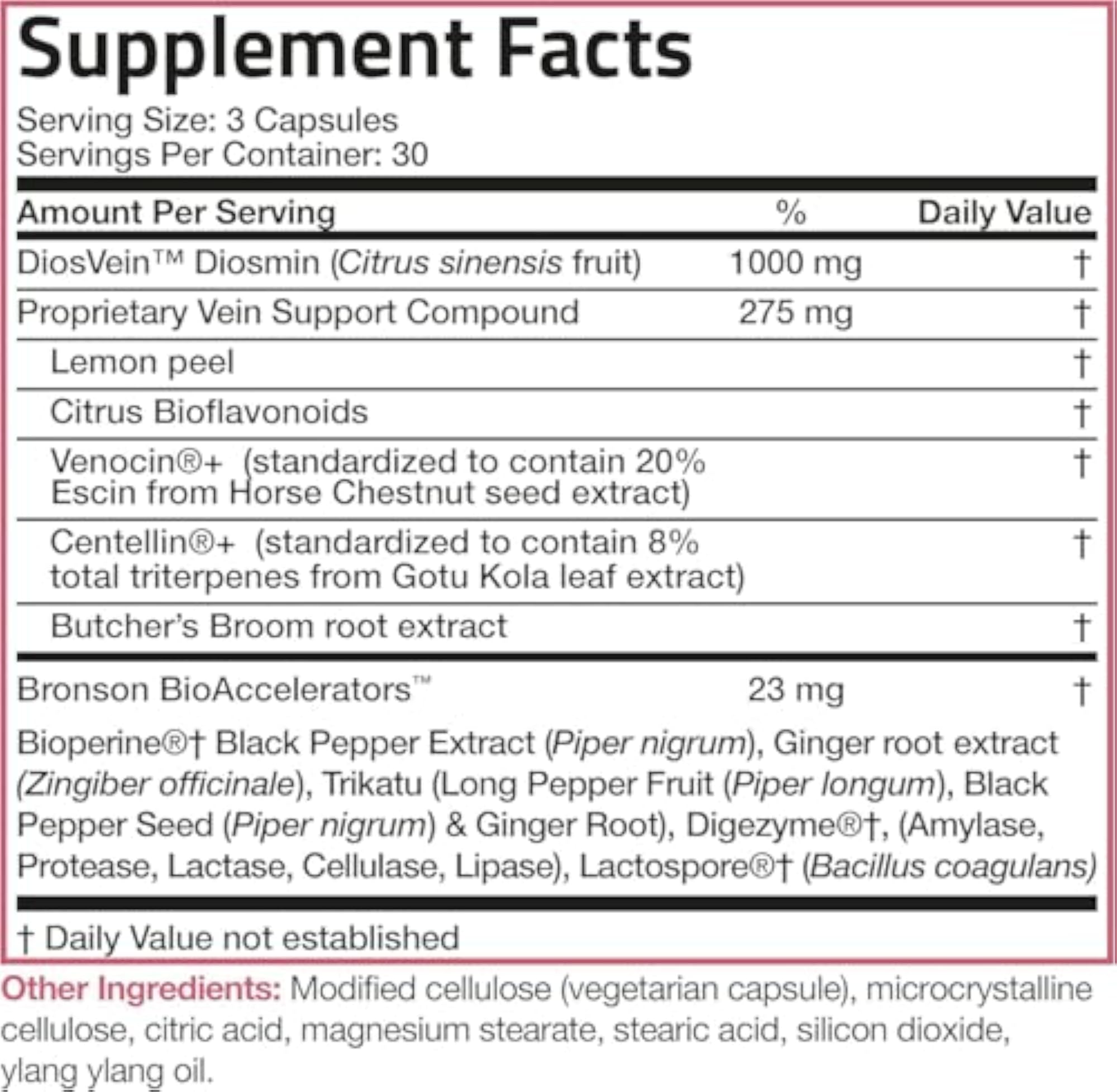 VeinAid Diosmin Vegetarian Capsules for Varicose Vein Support