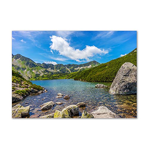 Dosseret en verre Tulup 100x70cm fond de hotte paysage de la vallée des Tatras vert