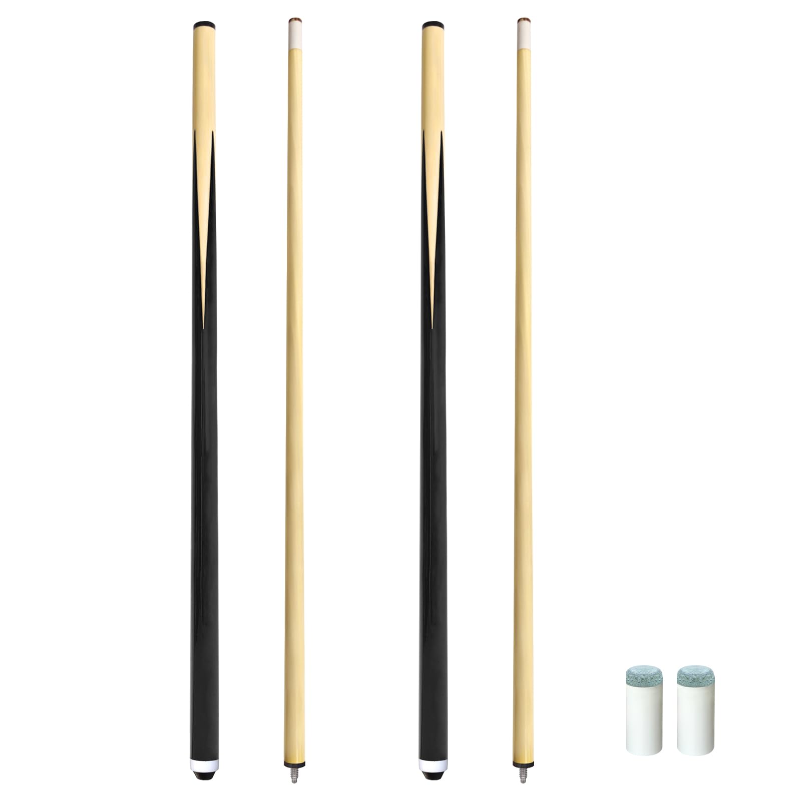 lot de 2 queues de billard bois