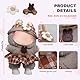 1 StüCk Kleidung FüR Original, 17cm Plush Pullover Hoodie Bekleidung Diy Kinder Geschenke, Tan Mesh Kleid