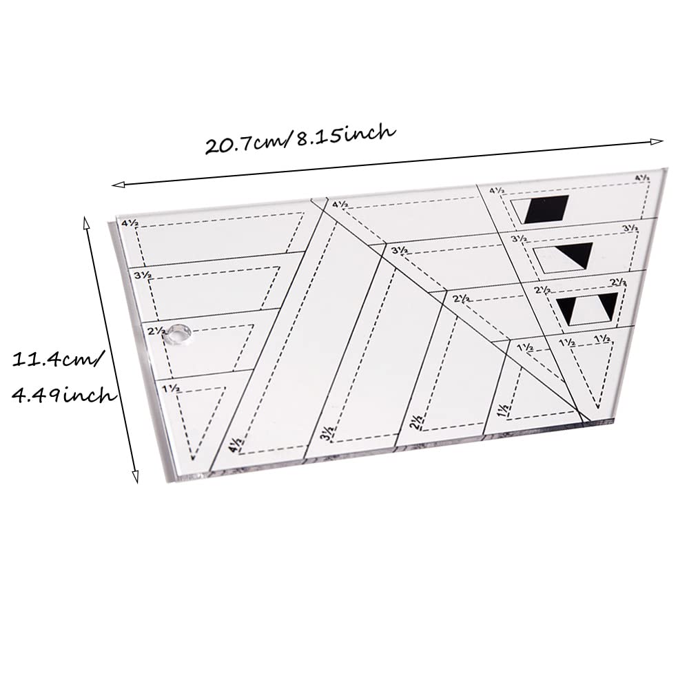 5 Pièces Transparentes Couture Règle, Règle Coudre Bricolage, Règles De Matelassage, Échelle Précise Et Caractères Clairs, Pour Outils De Couture, Rapiéçage, Bordure, Reliure