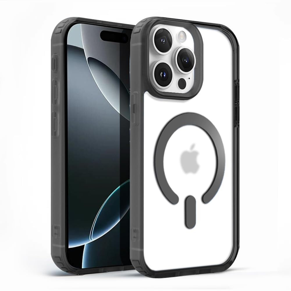 AIBEX Hybrid Frosted iPhone 15 Pro Back Cover Case Compatibe with Mag Saf | Shockproof Design |Camera Protection Bump | Frosted Back Cover Case for iPhone 15 Pro (PC, TPU), White AIBEX Hybrid Frosted iPhone 15 Pro Back Cover Case Compatibe with Mag Saf | Shockproof Design |Camera Protection Bump | Frosted Back Cover Case for iPhone 15 Pro (PC, TPU), White