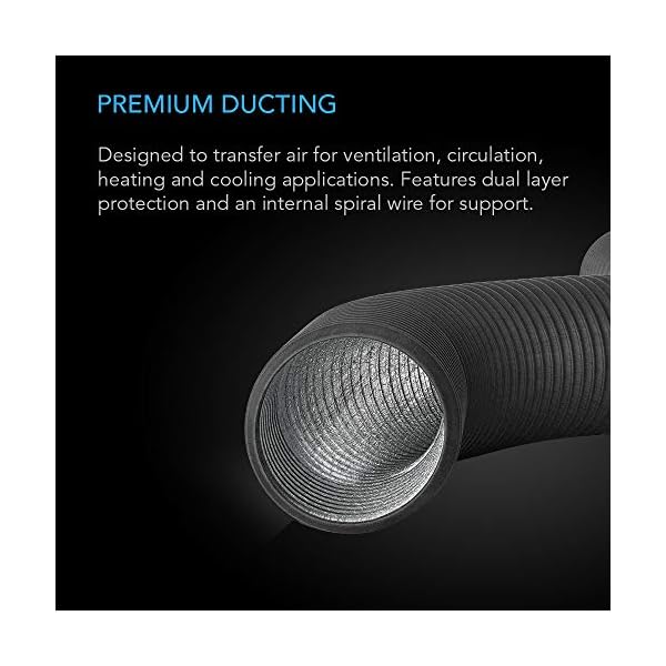 AC Infinity Flexible 6-Zoll-Aluminiumleitung, Hochleistungs-Vierschichtschutz, 25 Fuß lang zum Heizen, Kühlen, Lüften… – Bild 3