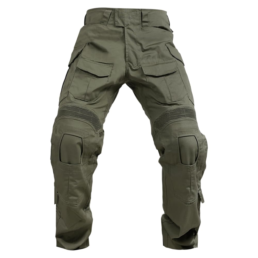 Sinairsoft Men's Ranger Green G3 Tactical Pants With Knee Pads, Airsoft Paintball Hunting Outdoor Pants,Combat Army Bdu Trousers