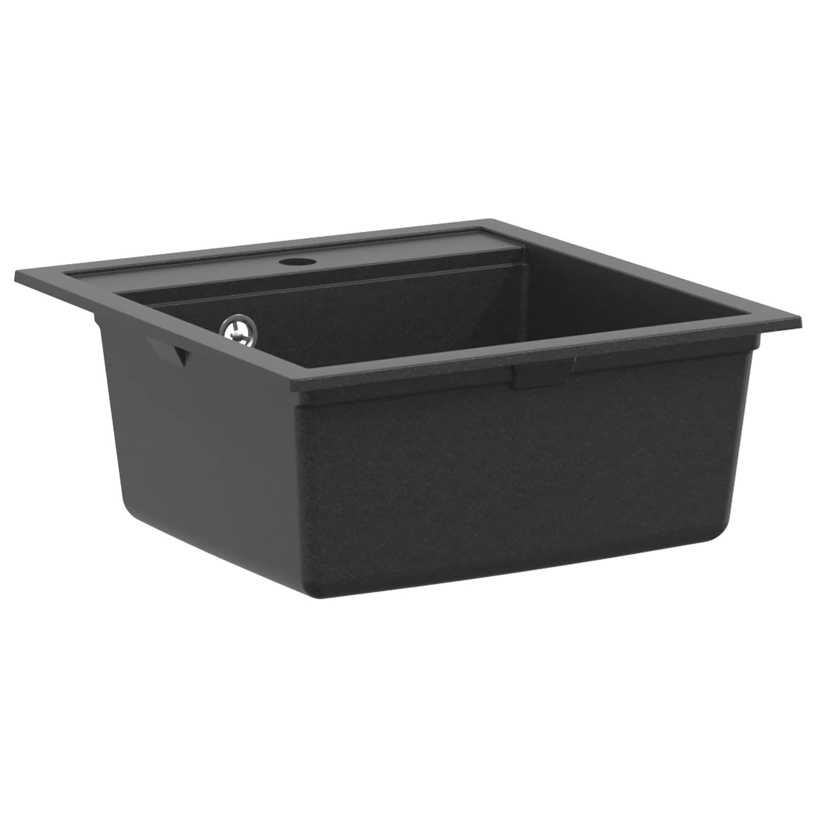 vidaXL Kitchen Sink Single Basin Granite 49 x 51 x 30.5 cm Graphite — image 1
