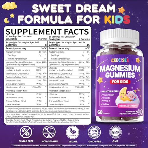 CEECISEE Melatonin-Free Magnesium Gummies