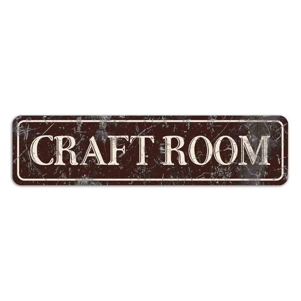 Peiyeety A010 Vintage Metal Tin Sign Decorative Wall Art Craft Room Themed Sign, Rustic Style, Durable Waterproof Rustproof, For Home, Studio, Hobby Room, Easy To Mount, 4X16 Inch