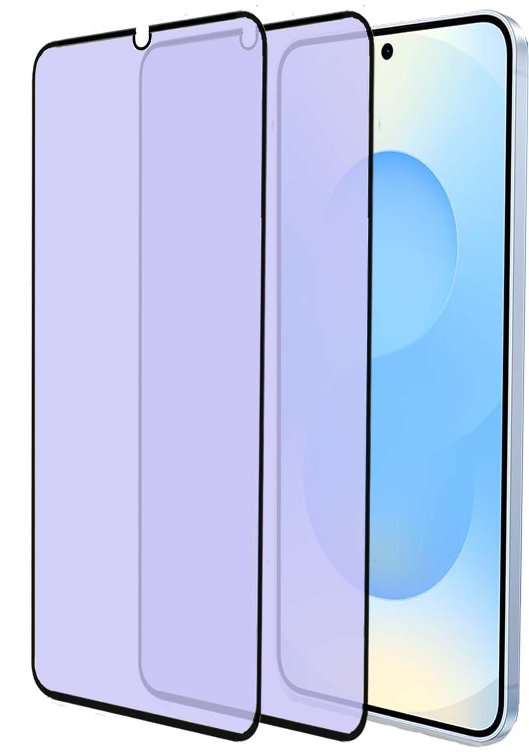 ZSHMJMJ 2 pack Anti Blue Light Tempered Glass Screen Protector for Samsung Galaxy S25. Eye Protection Tempered Glass Film,No Bubbles,9H, HD, Blue Light Blocking Film for Galaxy S25 6.2”