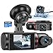 Kussla Dash Cam Front and Rear Inside Camera, 1080P 3 Channel Dashcams for Cars with 64GB Card, Super Night Vision Dashcam, Car Dash Camera with Loop Recording, G-Sensor, WDR, 24H Parking Monitor