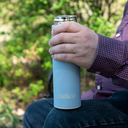 London Sip 16.9 oz Multi-Purpose Tea Infuser Mug – Fruit Infuser Water Bottle for Hot and Cold – Double Wall Stainless Steel Insulated, Blue Sunrise by The London Sip - Image 3