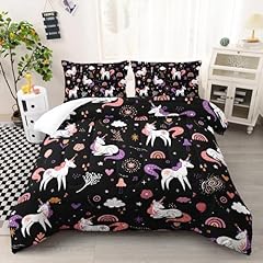 Unicorn Rainbow Black