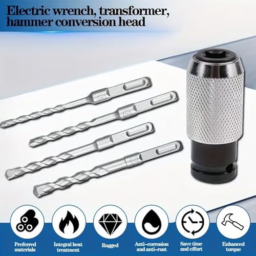 Foret à percussion adaptateur marteau rotatif clé électrique - 7