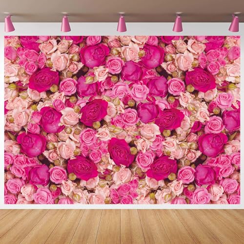 Fondo Fotográfico Rosa con Flores 10x8FT (120x96 inch) miniatura 2