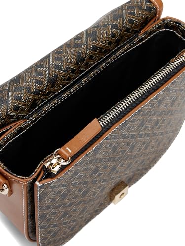 Tommy Hilfiger Monogram Leather Saddle Bag with Adjustable Crossbody Strap4