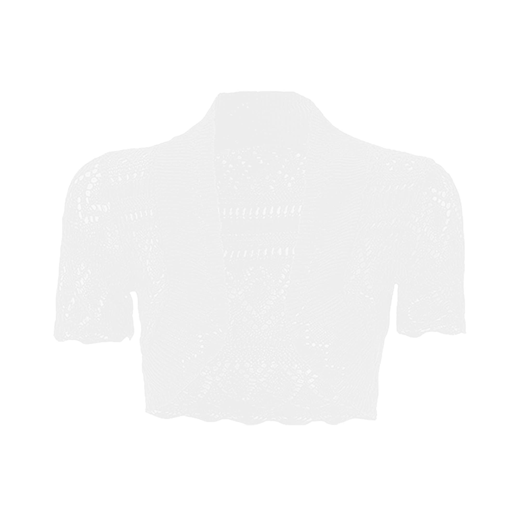 Gal Moda | Little Girl Short Sleeve Cardigan Shrugs in Knitted Pointelle | Cardigan Sweater Elegant Shrugs for Kids