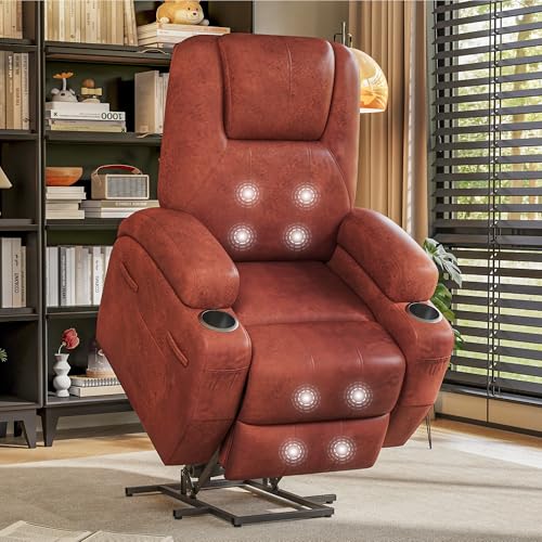 Electric Power Lift Recliner Chair with Massage for Elderly Corduroy