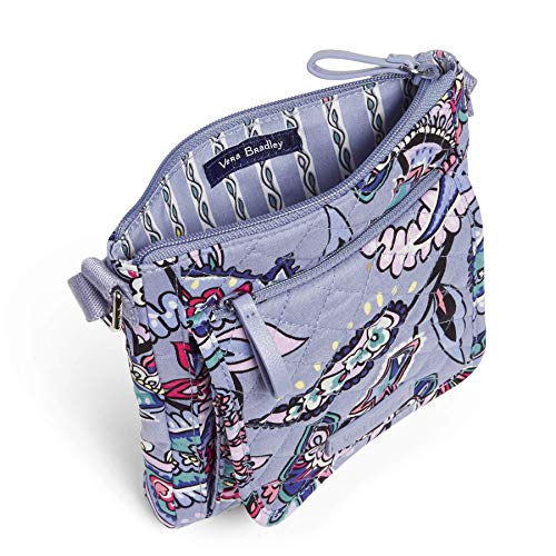 Image of Vera Bradley Women's Cotton Mini Hipster Crossbody Purse With RFID Protection, Makani Paisley, One Size