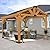 Backyard Discovery Arlington 12x12 All Cedar Gazebo, Walnut, Insulated Steel Roof, Water Resistant, Wind Resistant up to 100 MPH, Withstand 7,886 lbs of Snow