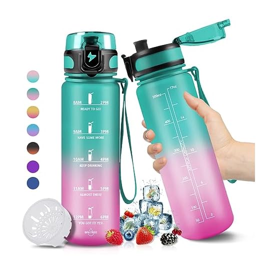HoneyHolly Botella de Agua 500ML, Botella Agua Niños, Botella de Agua Deportes sin BPA a Prueba Fugas, Botella Reutilizable, Cantimplora Infantil para Escuela, Gimnasio, Oficina - con Filtro