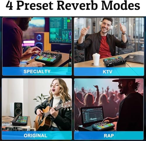 Image of Cezo X3 Professional Live Streaming USB Audio Interface with 2 mic inputs, Multi-Channel Mixer output For Karaoke, Mobile /PC Streaming, Live Audio Broadcasting |Singing, Recording, Gaming