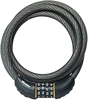 Vista 2 de Master Lock Bloqueo de cable, establece tu propia cerradura de combinación para bicicleta, 6 pies de largo, 8122D, cable negro y de bloqueo