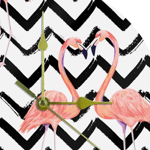 Horloge murale silencieuse flamant rose pour embellir votre salon