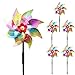 Produktbild Taubenabwehr Windrad 5 Stück Bunte Windrad Obstgarten Vogelabwehr Taubenschreck Windrad Garten Taubenabwehr Balkon Windräder 54CM Hoch (Glitzer Farbe)
