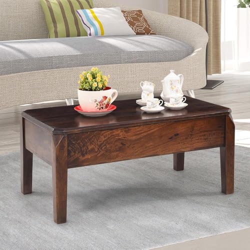 Image of Royaloak Adolt Center Table | Sheesham Wood Table Lift Top Mechanism with Storage | Long Lasting | Modern Design | Multi Functional |Center Table for Living Room| Wooden Center Table for Living Room