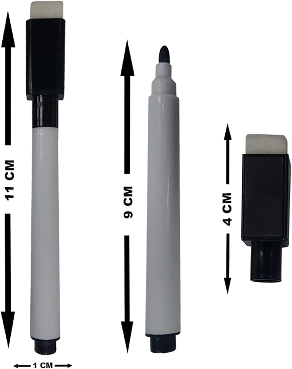 8 Canetas Coloridas para Quadro Branco com Apagador e Imã Cor:Colorido