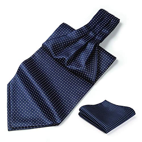 Image of MIPPO Men's Ascot Paisley Floral Jacquard Woven Gift Cravat Tie
