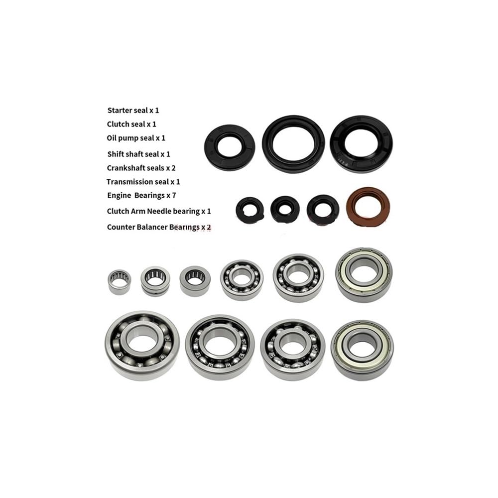 Kit de sellos y cojinetes de transmisión del motor for Ymh Bster 200 YFS200 1988-2006