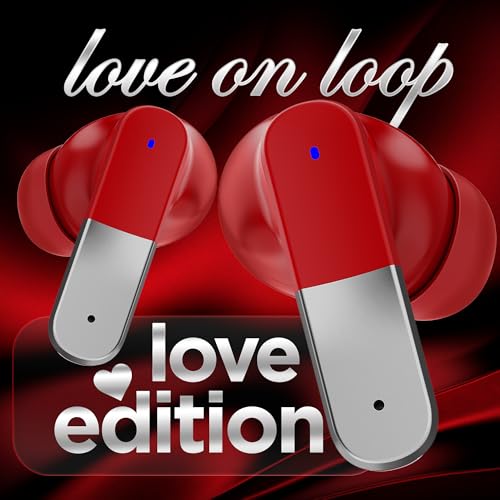 Image of Dubstep Buzz X12 TWS Earbuds, 60Hr Playtime, Bluetooth 6.0, ENC Noise Cancellation, 13mm Drivers, Game & Music Dual Mode, 40ms Low Latency, Touch Control, Quick Charge (Red)