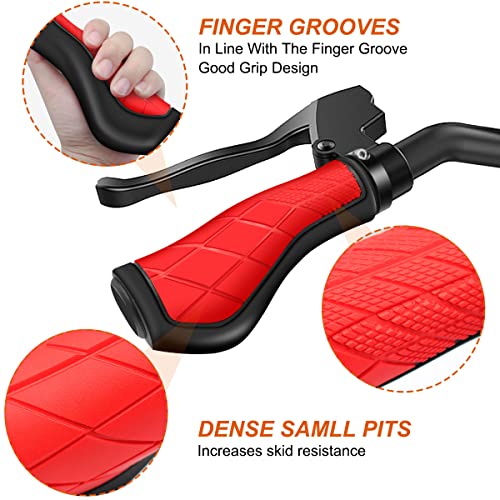 REETEE Bike Handlebar Grips Non-Slip Rubber Bicycles Grips with Aluminum Lock - Image 2