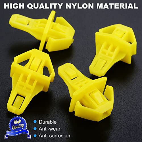 Mtsooning 20Pcs Yellow Bumper Moulding Clips, Nylon Rivets Door Trim Bumper Replacement For Honda Cr-V 91578-T0A-003 #TOP3