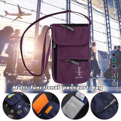 1Pcs Waterproof Portable Nylon Storage Bag Travel Document Card Passport Bag Neck Wallet Money Document Card3