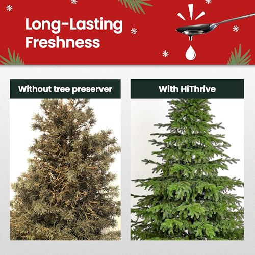 16oz christmas tree preserver - makes 8 gallons of christmas tree saver liquid - for fir amp spruce trees - reduces needle drop promotes hydration ideal fertilizer for fresh lasting holiday trees