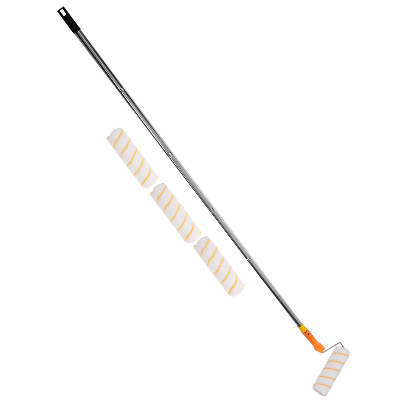 LIFKOME Rullo Telescopico per Pittura 1,8m in Acciaio Inox, Asta Estensibile Smontabile per Pittura Pareti e Tinteggiatura Domestica