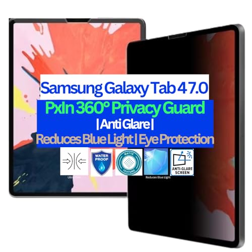 Image of Pxin Tablet Privacy Guard compatible with Samsung Galaxy Tab 4 7.0 | Privacy screen protector | Anti Glare | Anti Spy | Reduces blue light | Self healing from scratches | Eye Protection