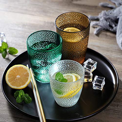 Tebery 6 Pack Drinking Glasses Set 12oz Colored Plastic Tumblers Cups ...