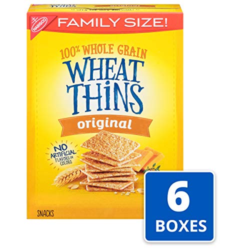 Wheat Thins Original Whole Grain Wheat Crackers, 6 - 16 oz Family Size