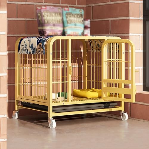 Cage de transport pour animaux avec puits de lumière et roulettes amovibles pour intérieur